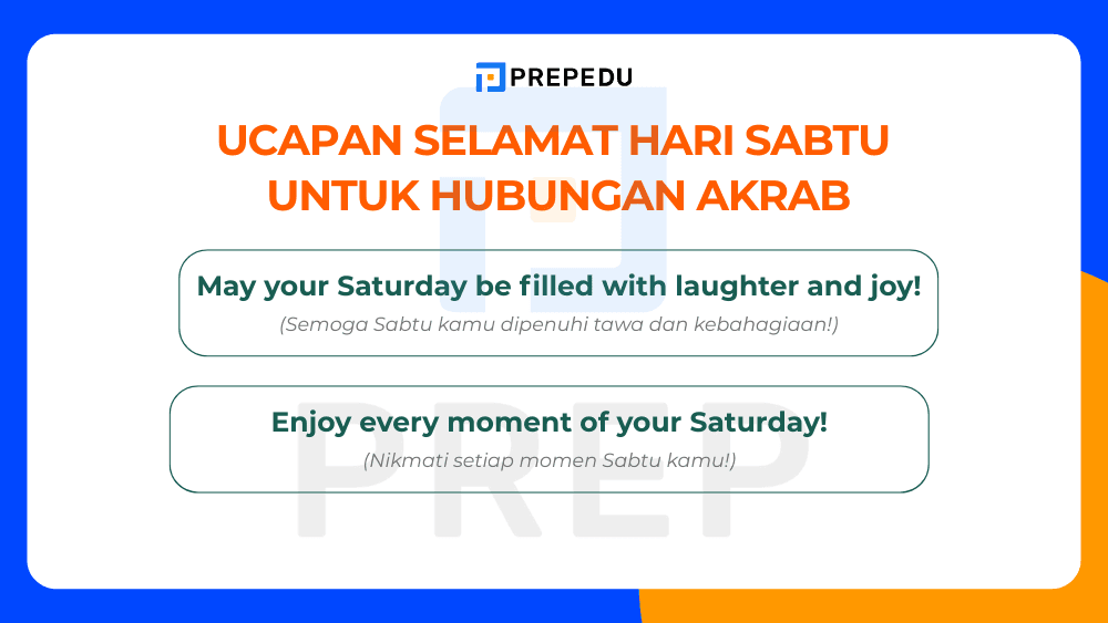 Ucapan Selamat Hari Sabtu Bahasa Inggris yang Hangat untuk Orang Terdekat