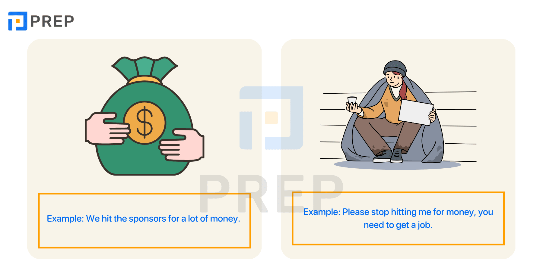 Hit phrasal verbs – Hit for