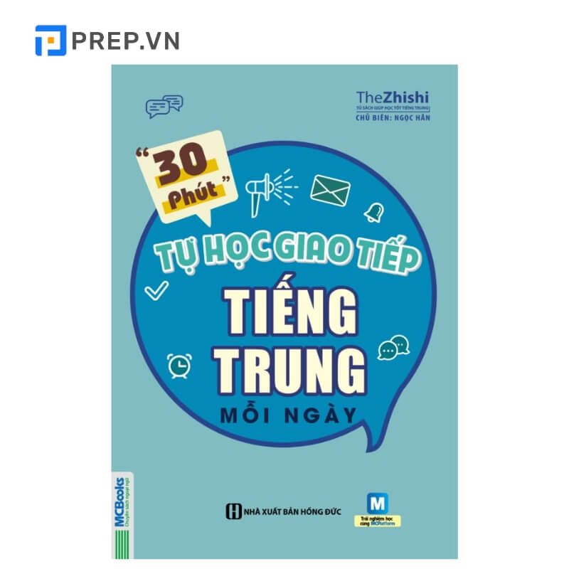 Cuốn sách 30 tự học tiếng Trung giao tiếp mỗi ngày
