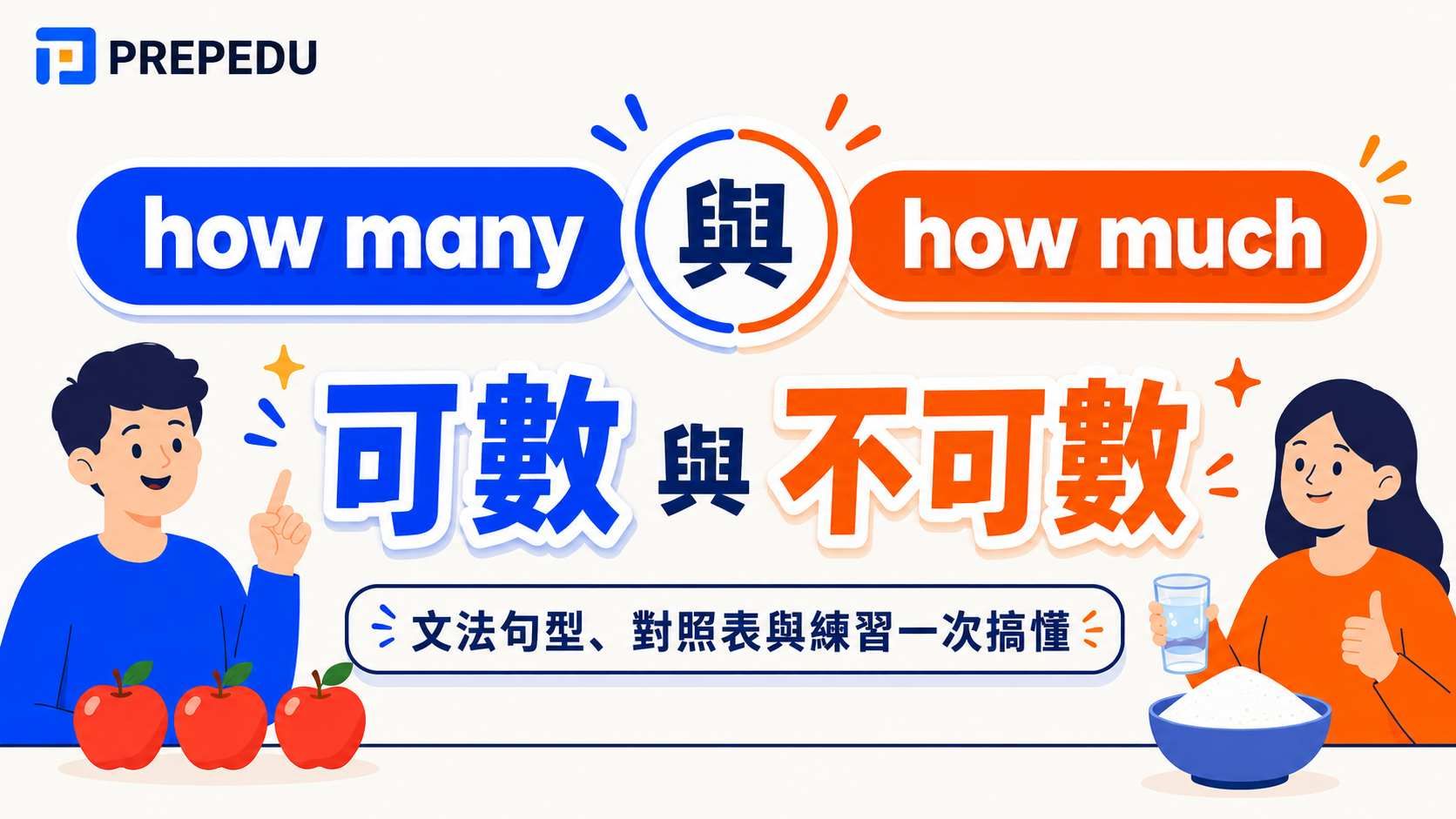how many 跟 how much 分別、用法、練習一次搞懂