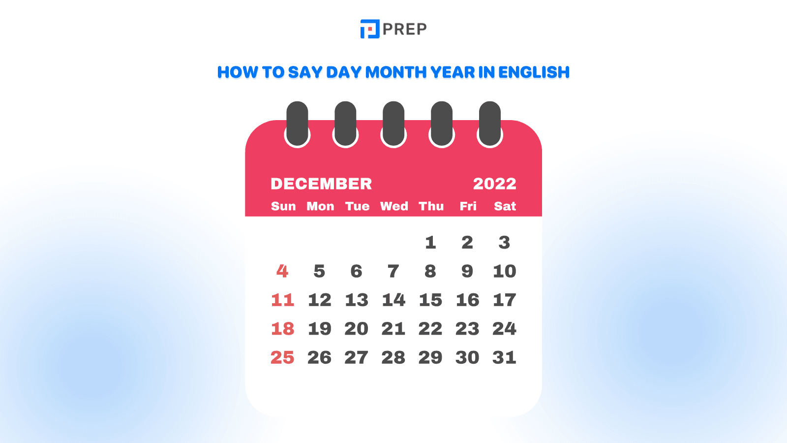 How to say day month year in English