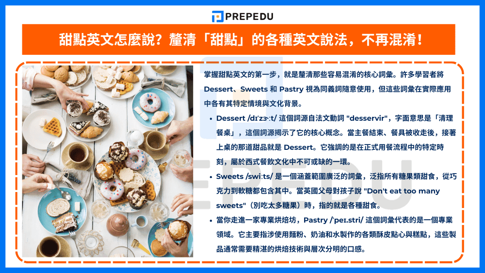 甜點英文怎麼說?