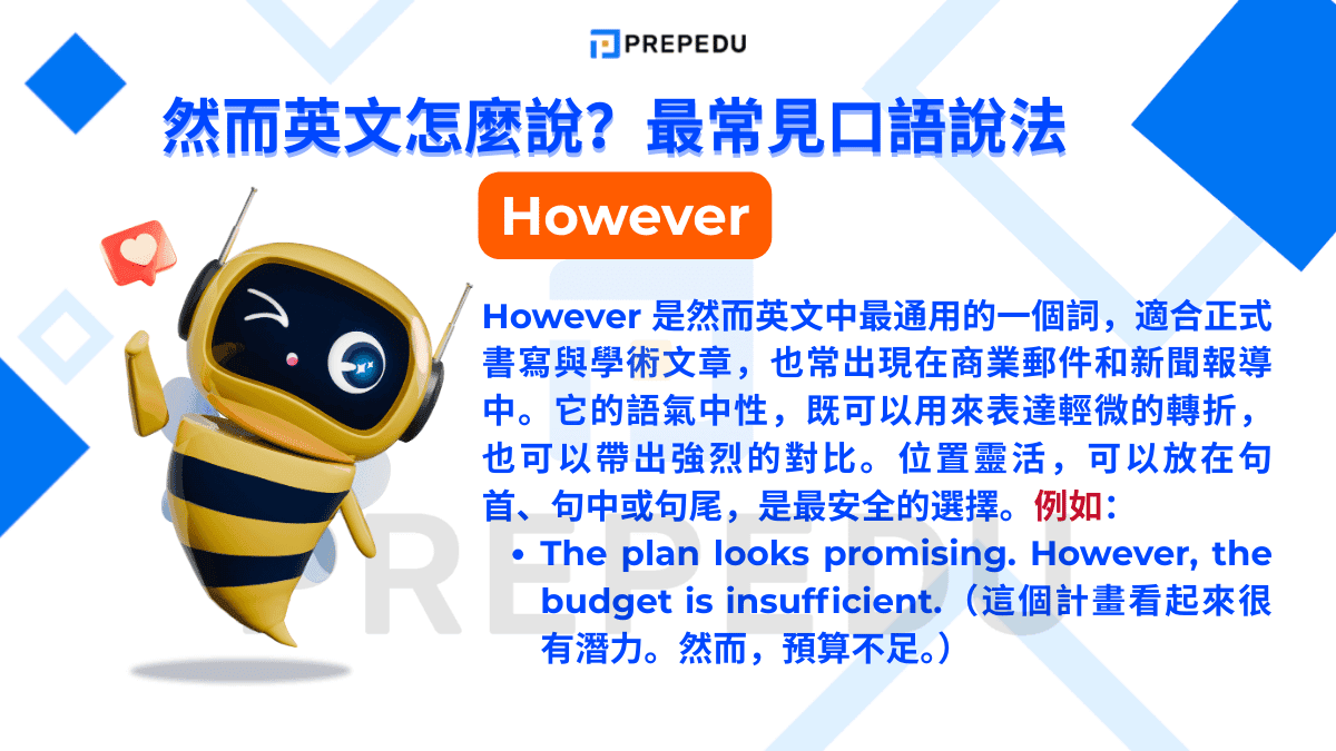 然而英文是 However /ˌhaʊˈev.ɚ/。