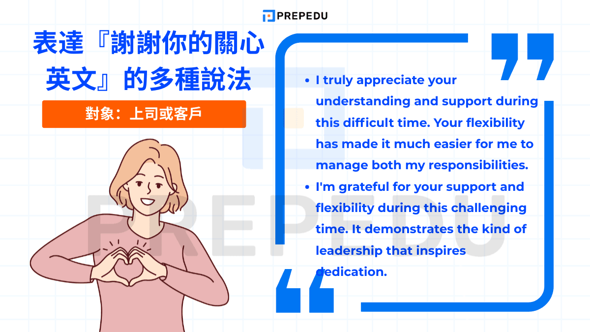 表達『謝謝你的關心英文』的多種說法