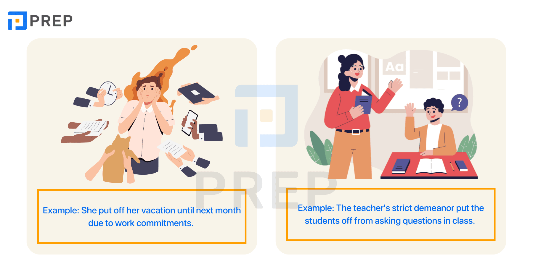 How to use Put off in English