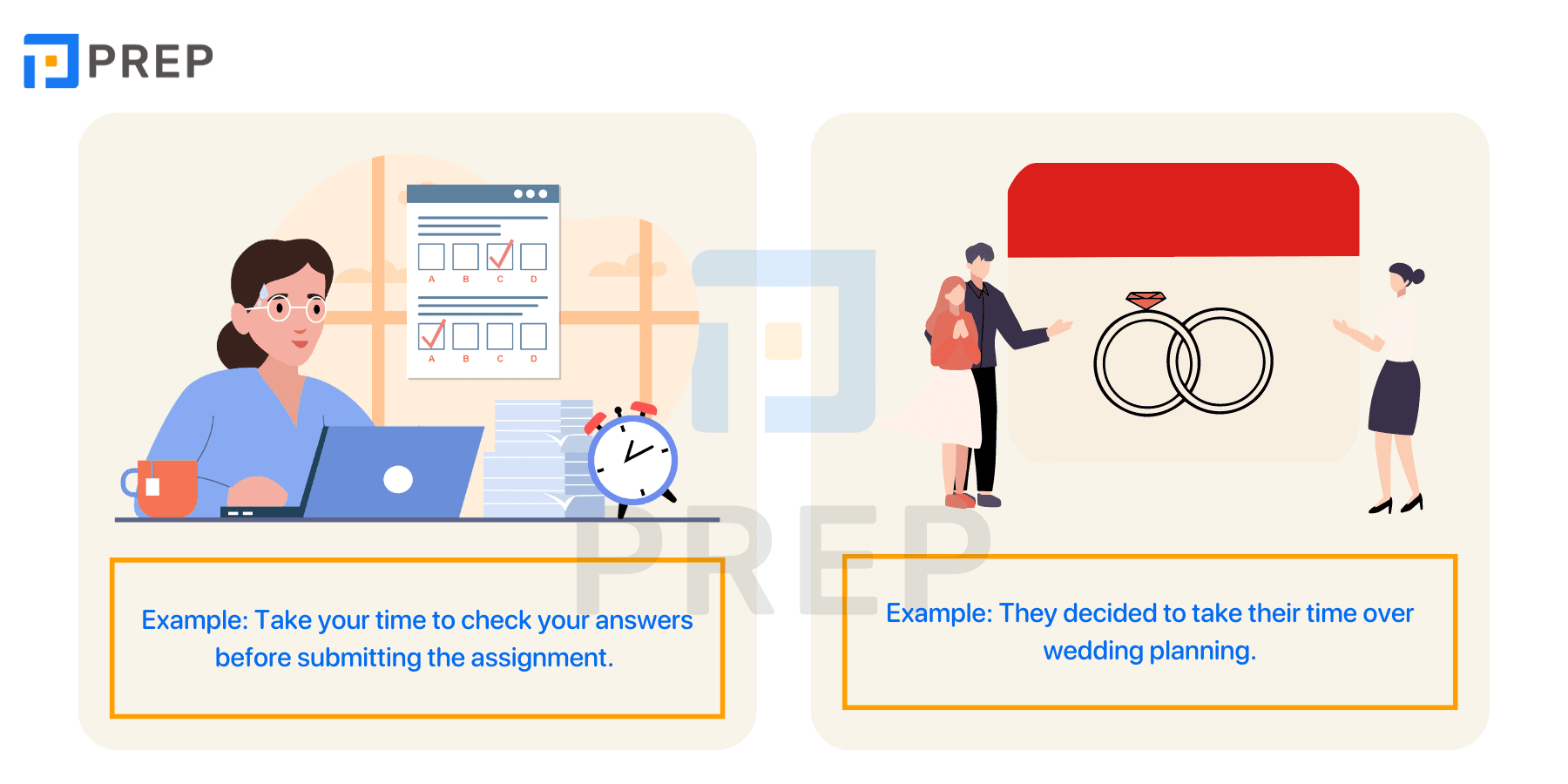 How to use Take your time in English