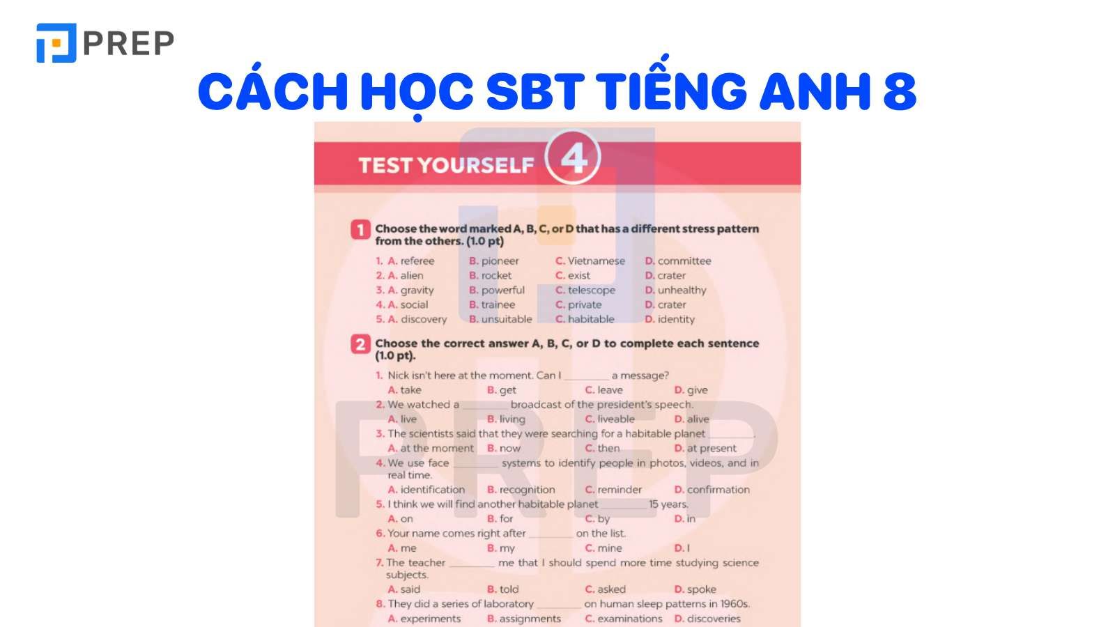 Hướng Dẫn Cách Học Sách Bài Tập Tiếng Anh Lớp 8