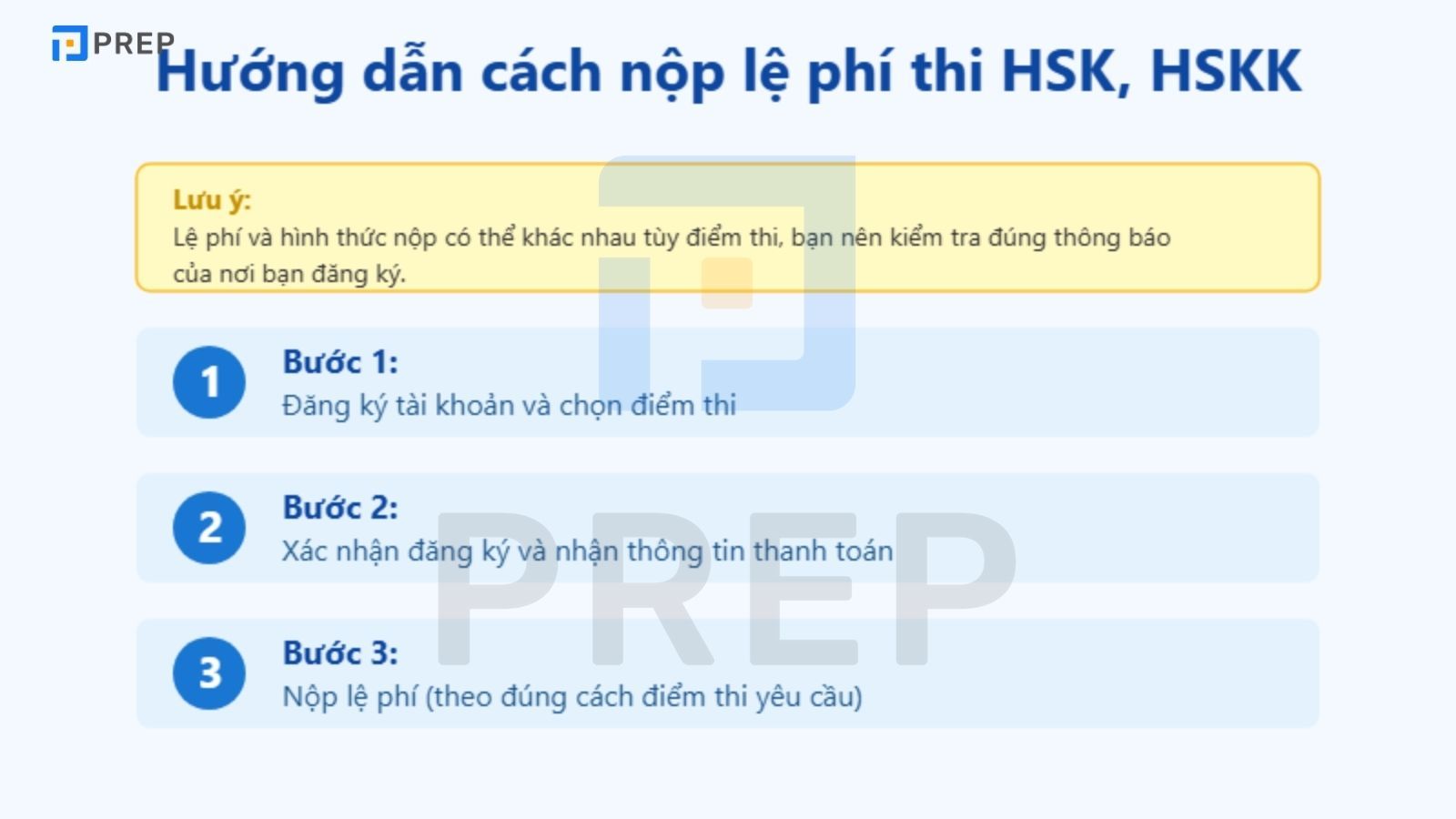 Hướng dẫn cách nộp lệ phí thi HSK, HSKK