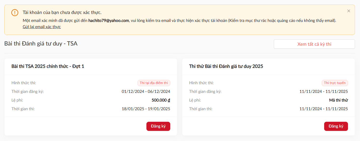 Hướng dẫn đăng ký Đánh giá năng lực Đại học Bách Khoa Hà Nội