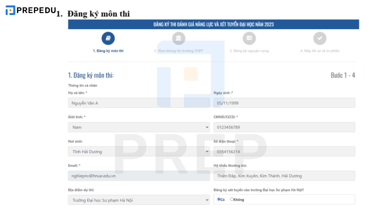 Hướng dẫn đăng ký thi Đánh giá năng lực trường Đại học Sư phạm Hà Nội