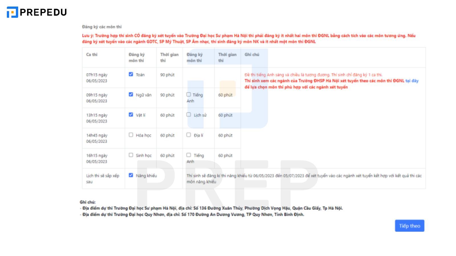 Hướng dẫn đăng ký thi Đánh giá năng lực trường Đại học Sư phạm Hà Nội