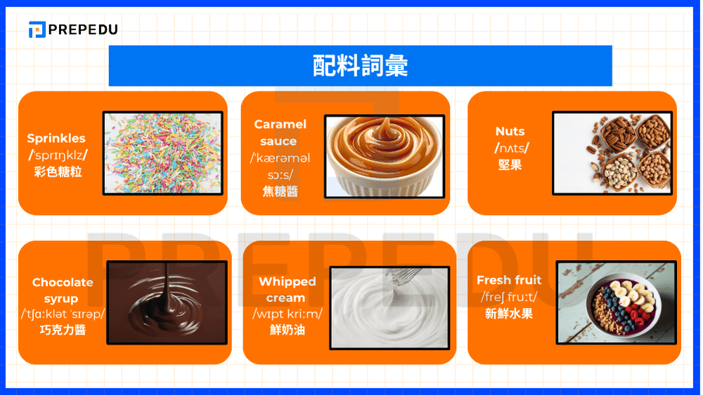 配料詞彙