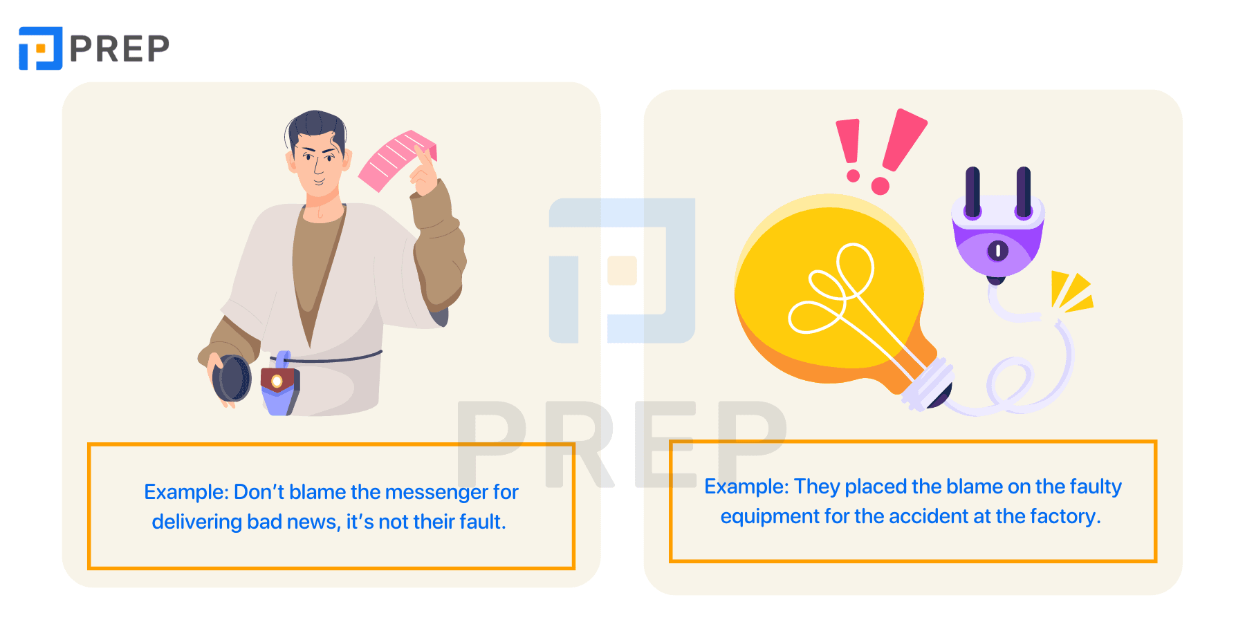 Idioms including Blame in English
