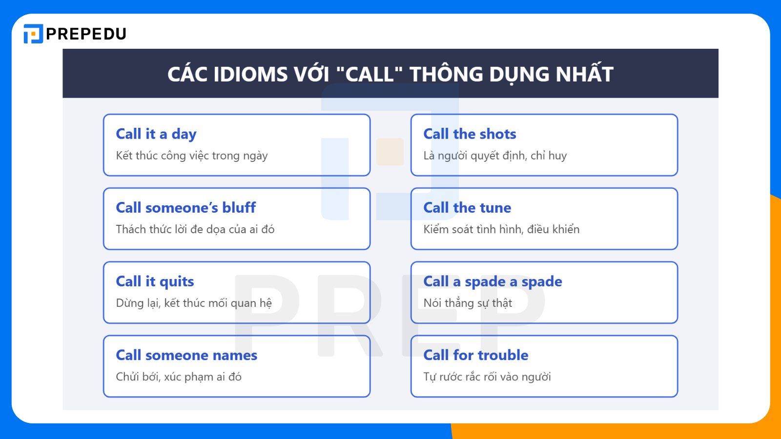 Idioms với Call thông dụng nhất