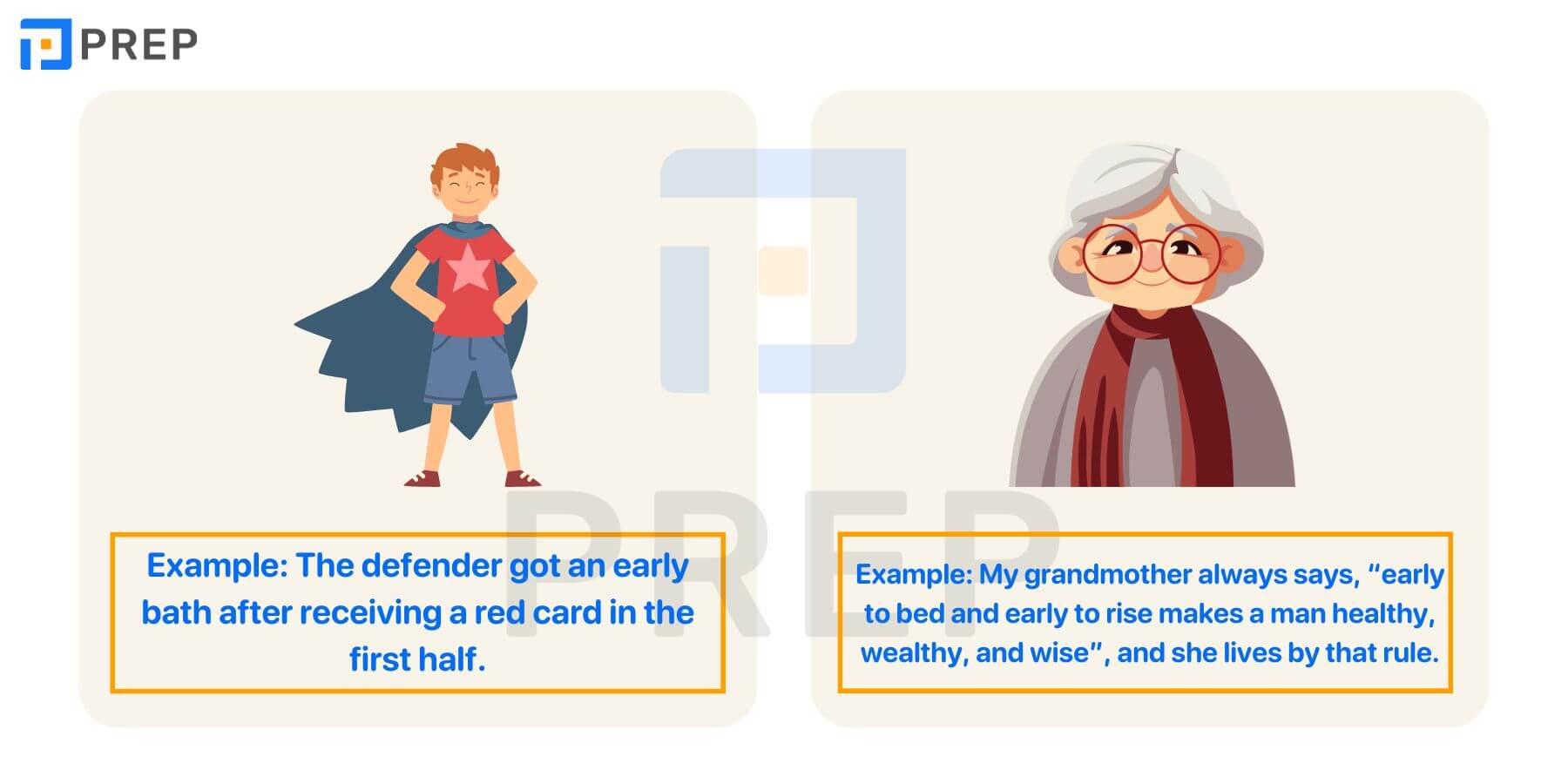 Idioms với Early