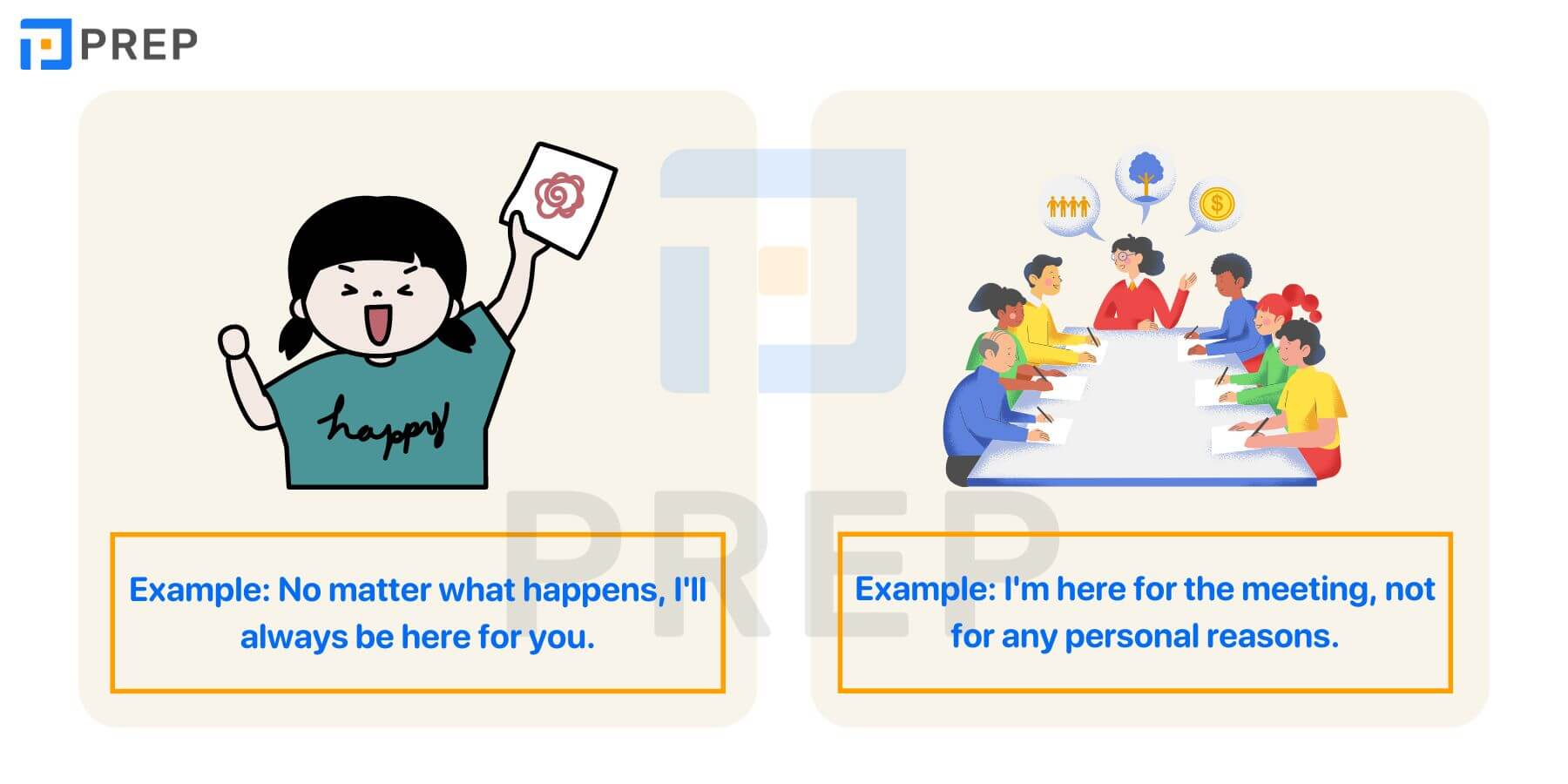 Idioms với Here