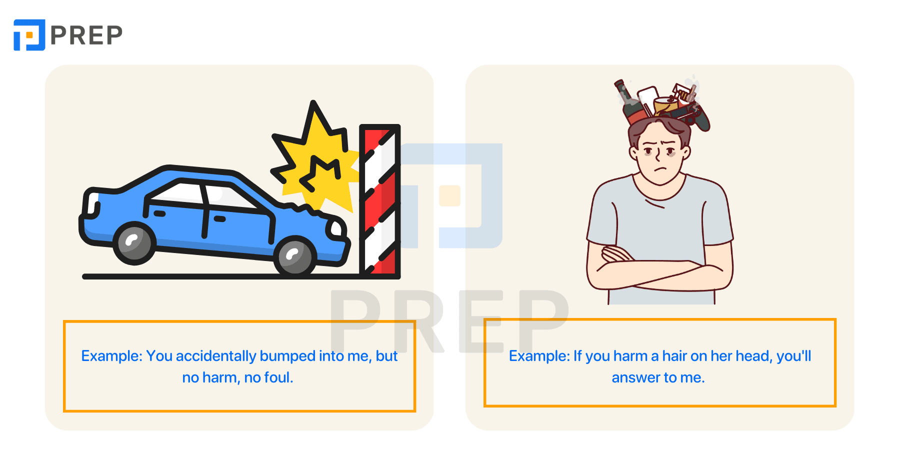 Idioms with Harm in English