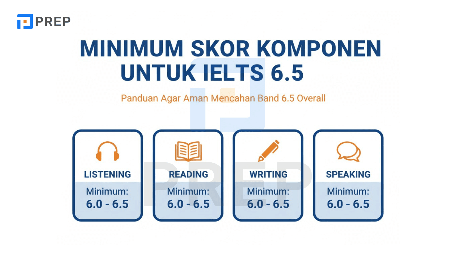 Persyaratan Skor Komponen untuk Mencapai IELTS 6.5