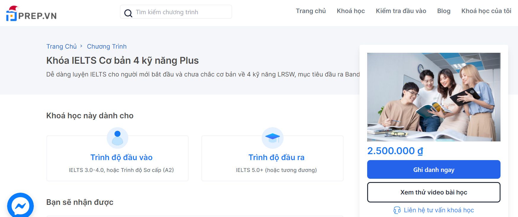 IELTS cơ bản 4 kỹ năng Plus