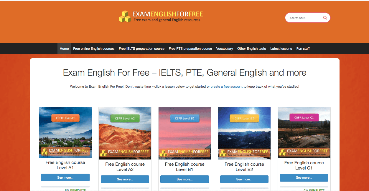 Web thi thử IELTS - IELTS For Free