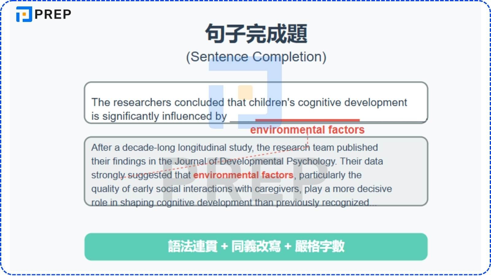 句子完成題 (Sentence Completion)