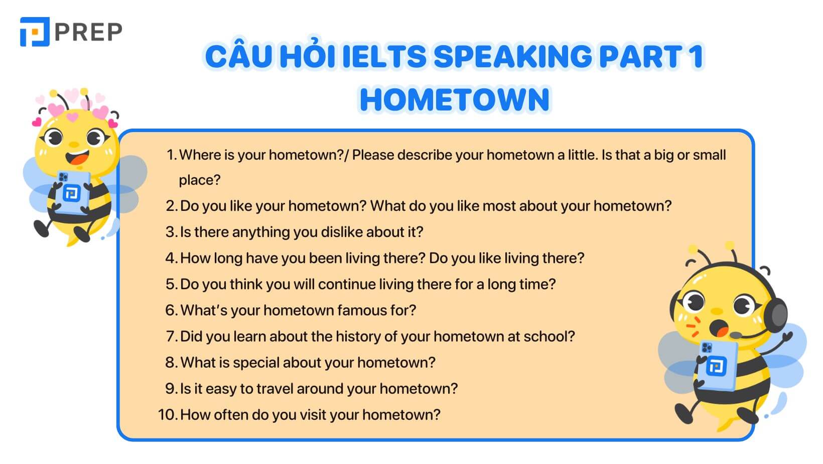 IELTS Speaking Part 1 Hometown