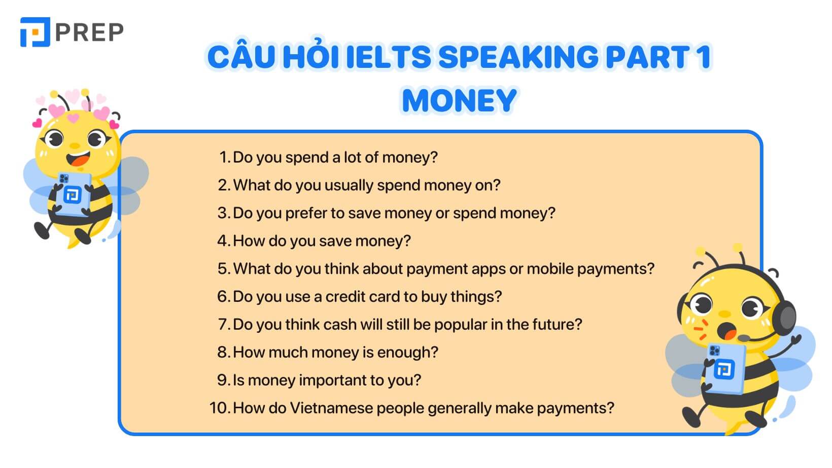 IELTS Speaking Part 1 Money