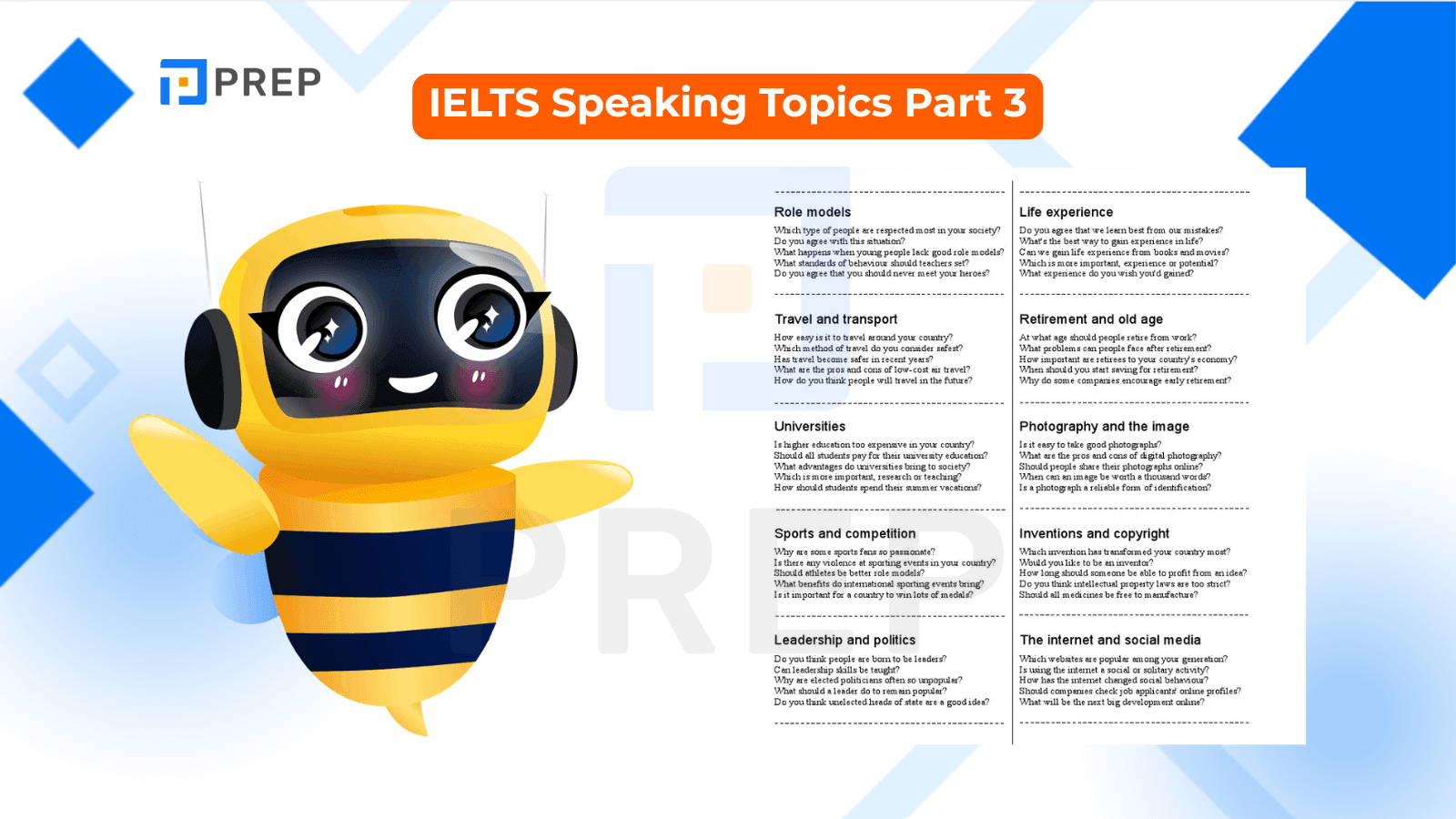 IELTS Speaking Topics Part 3