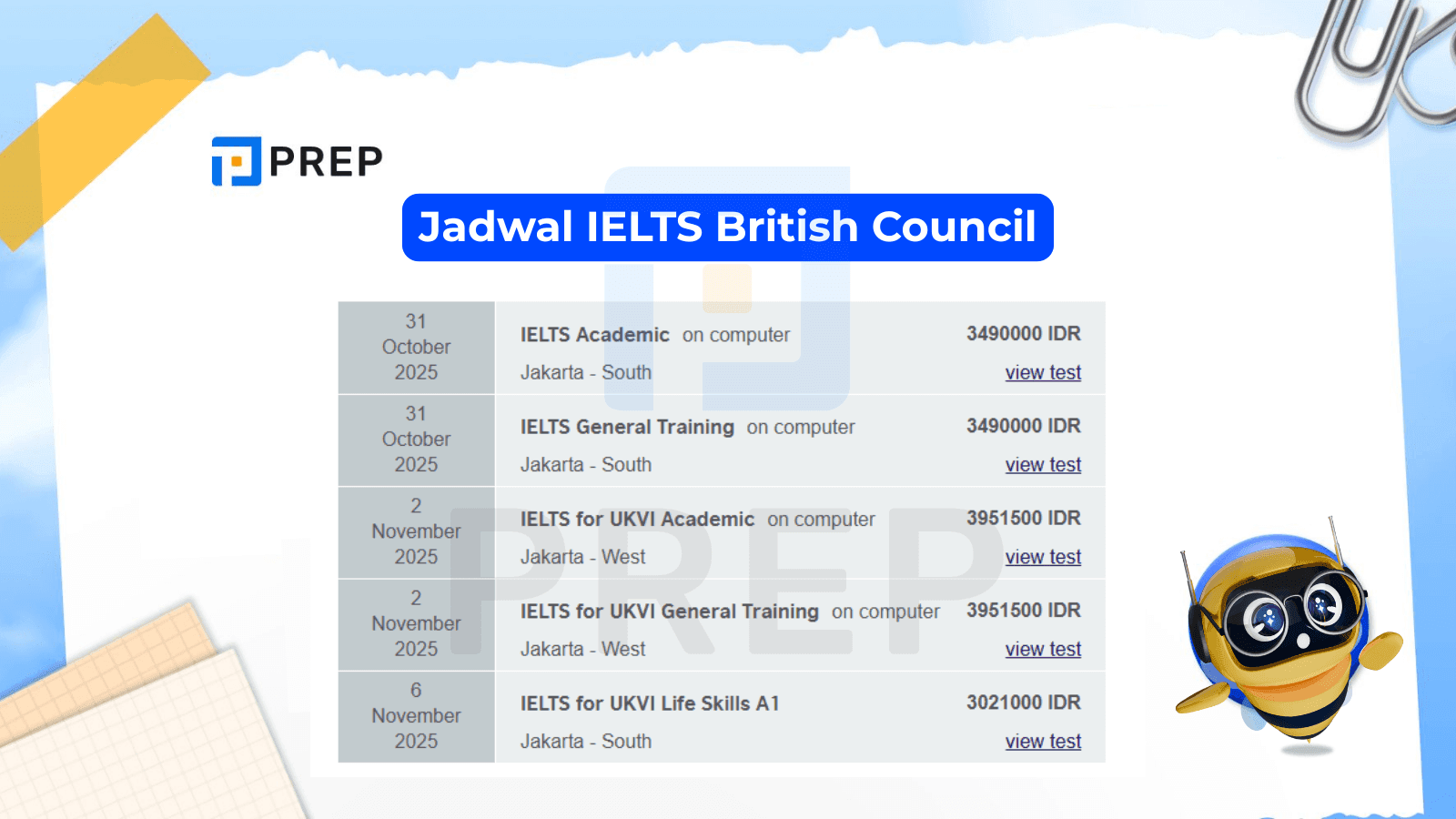 Jadwal IELTS 2025: British Council Indonesia
