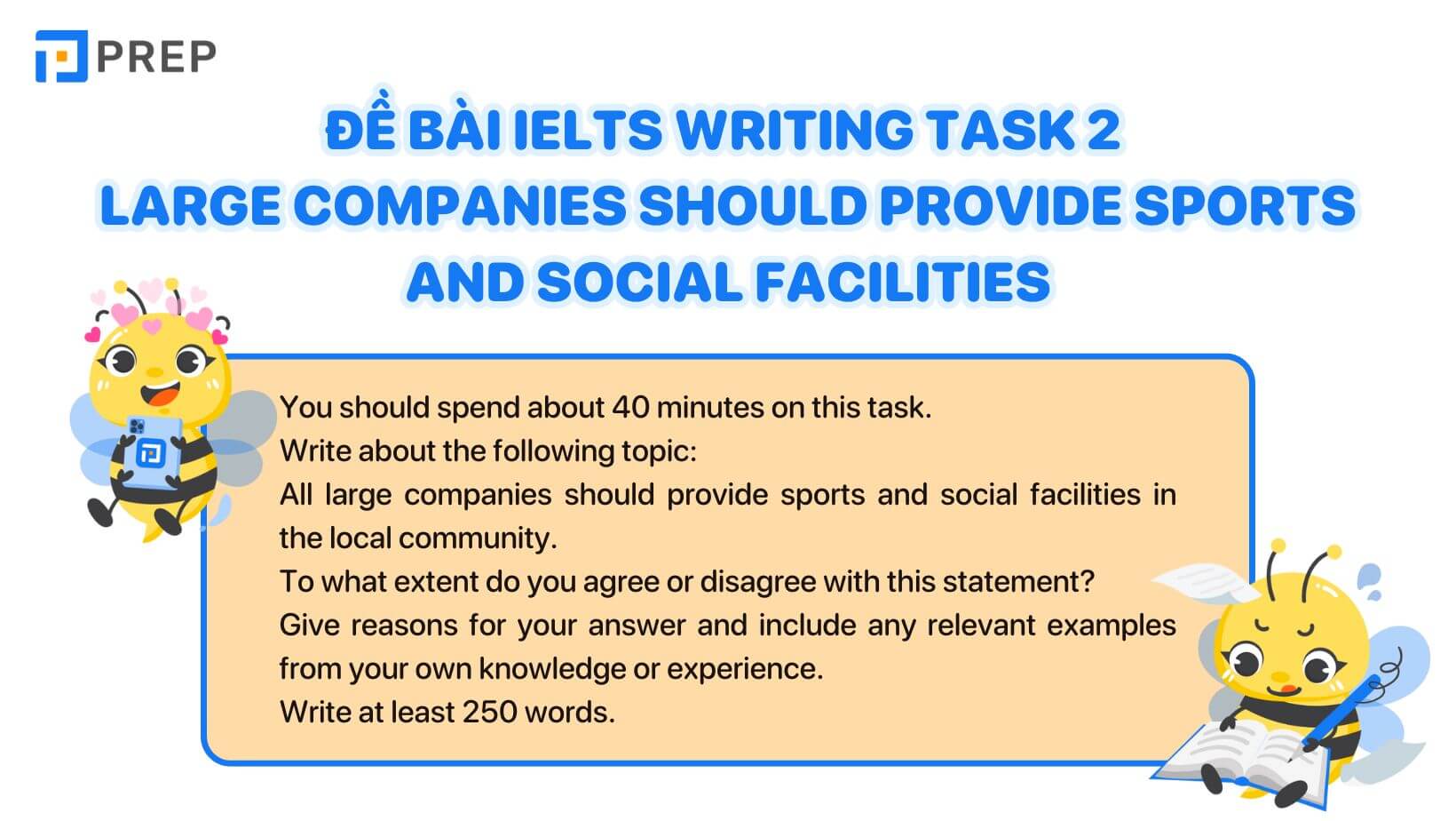 IELTS Writing Task 2 Large companies should provide sports and social ...