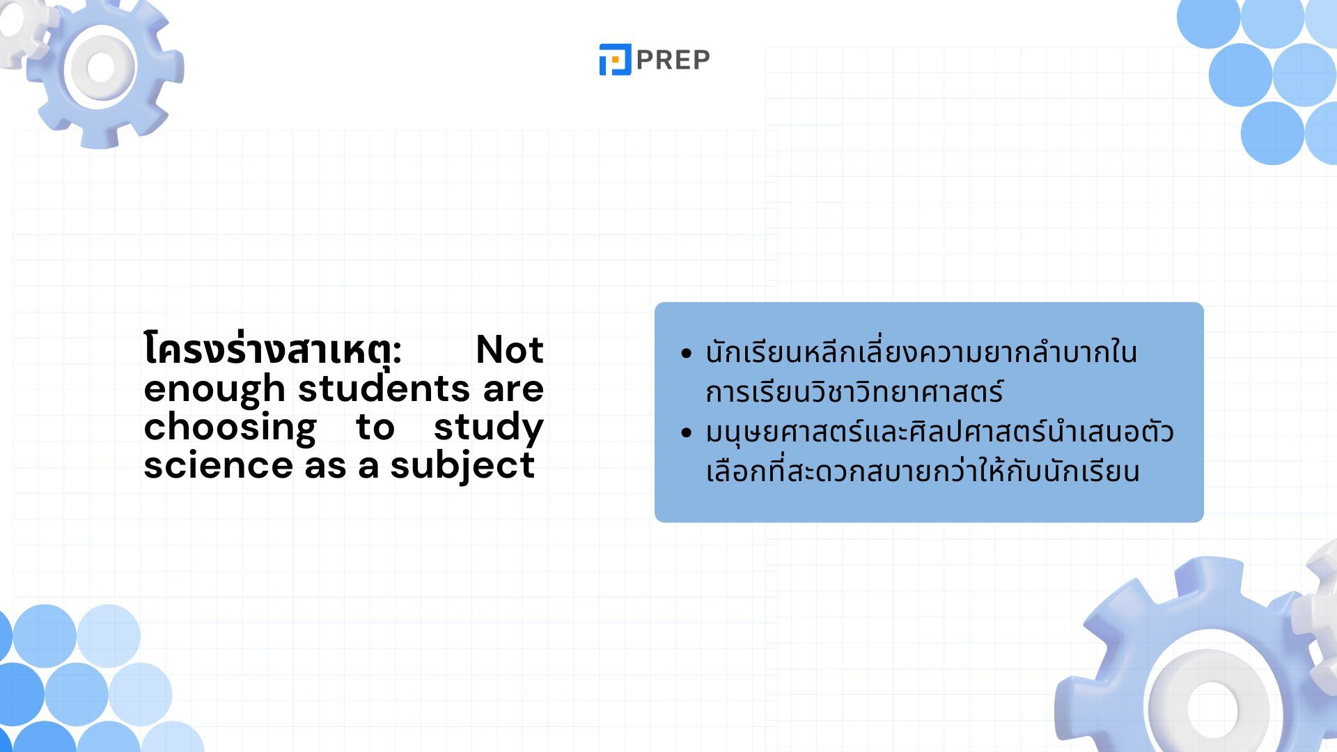 ตัวอย่างโจทย์ IELTS Writing Task 2: Not enough students are choosing to study science as a subject