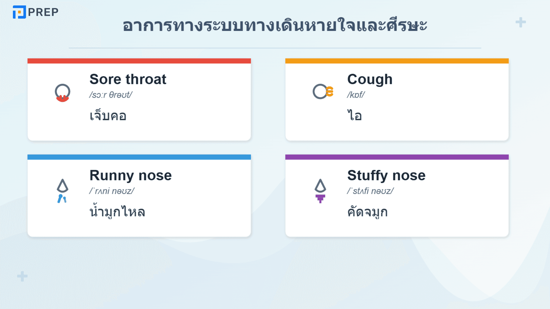 คํา ศัพท์ อาการ เจ็บป่วย ภาษา อังกฤษ ที่คุณต้องรู้!