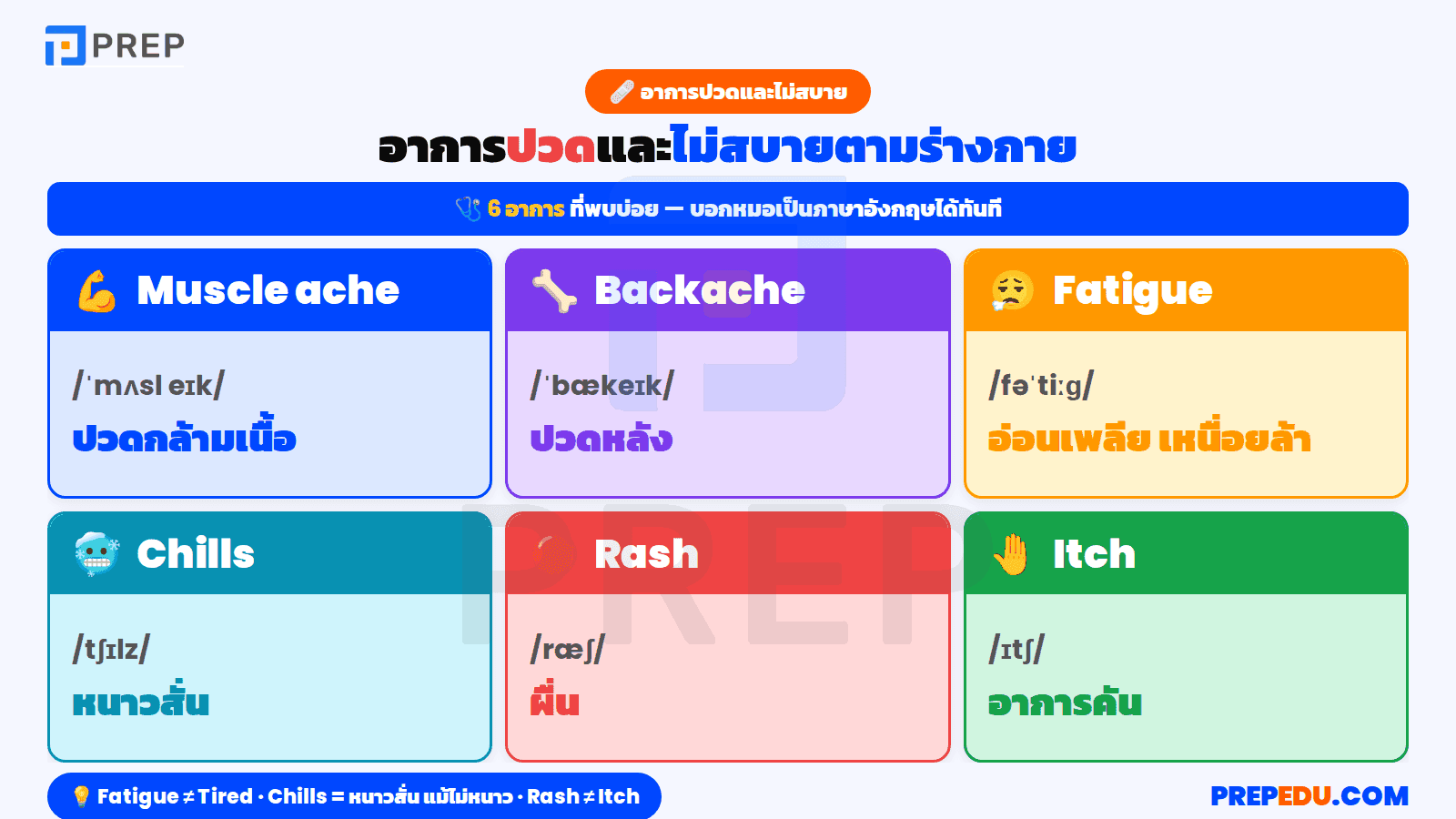 อาการปวดและไม่สบายตามร่างกาย