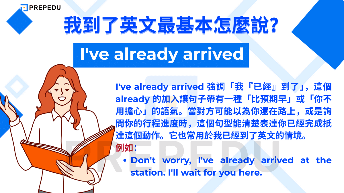I've already arrived 的用法