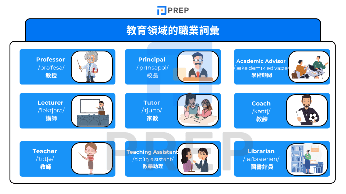 教育領域的職業詞彙
