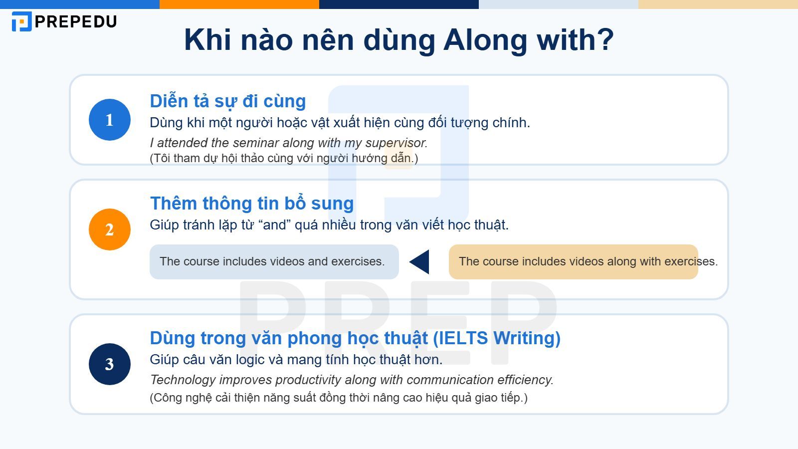 Khi nào nên dùng Along with?