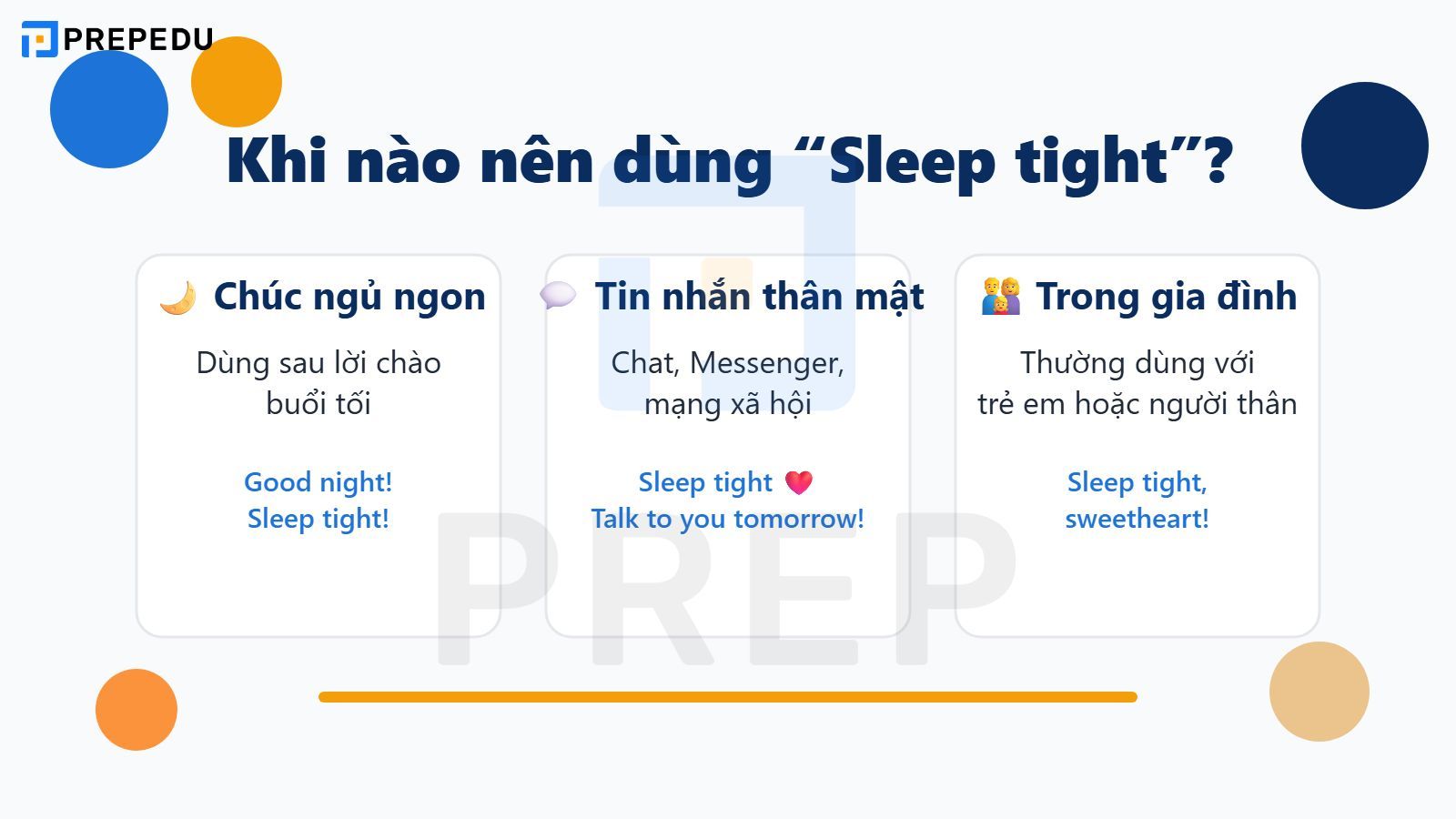 Khi nào nên dùng sleep tight?