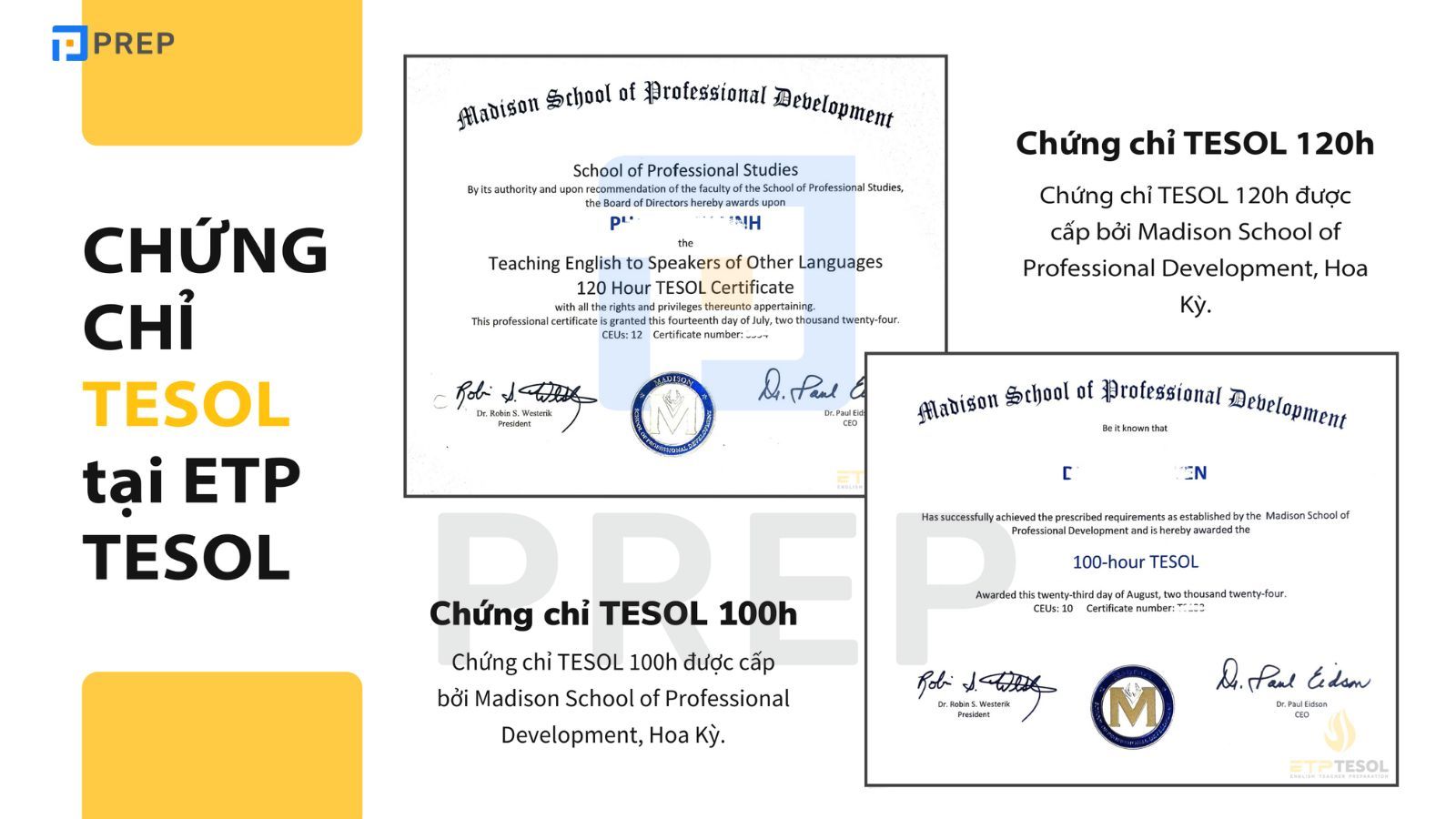 Khóa học TESOL trực tiếp