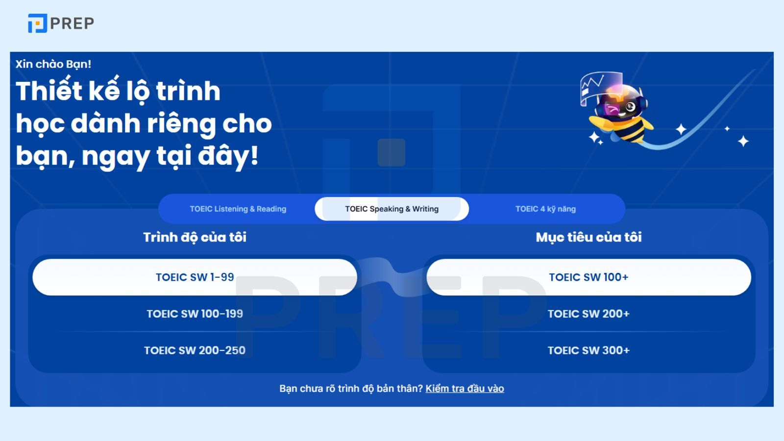 Khóa học TOEIC Speaking and Writing tại PREP