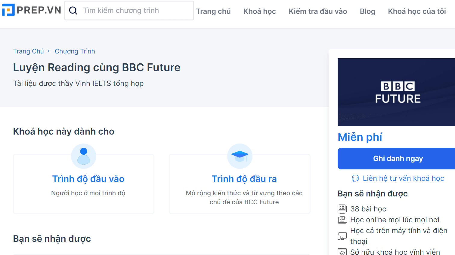 Luyện Reading cùng BBC Future