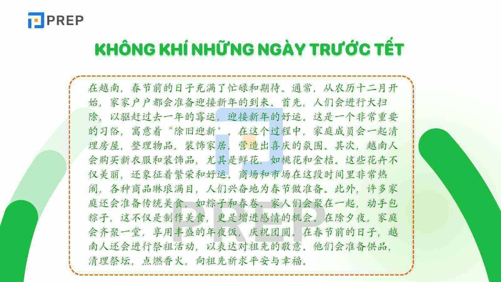 Bài viết về Không khí những ngày trước Tết