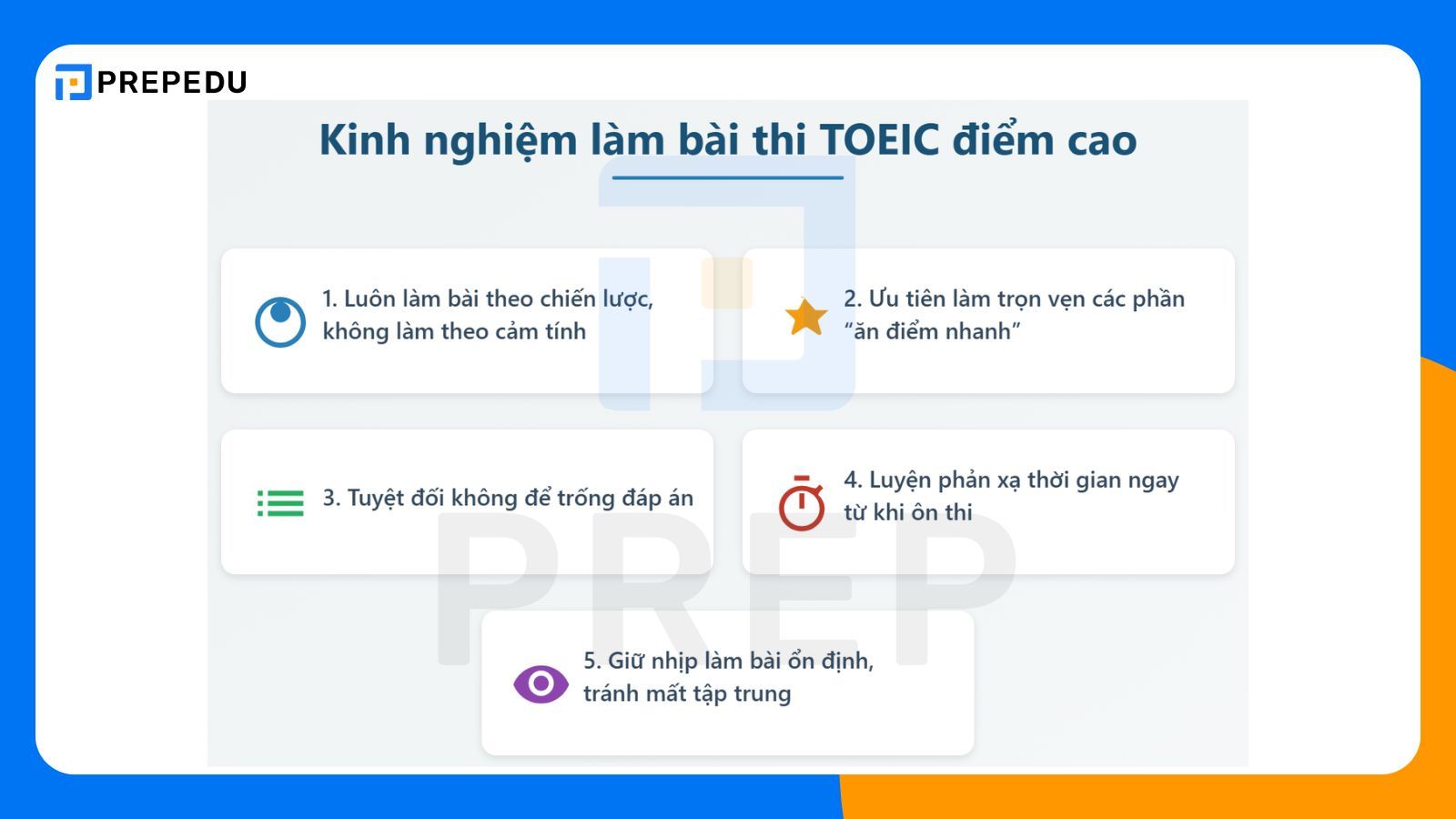 Kinh nghiệm làm bài thi TOEIC điểm cao
