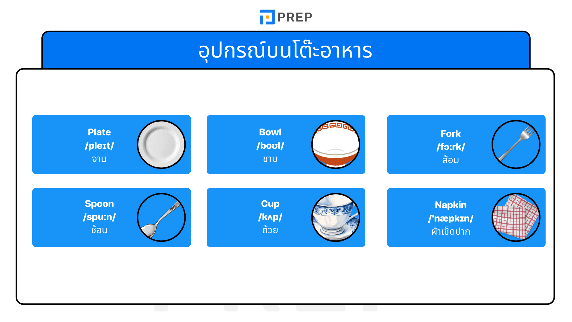 คํา ศัพท์ ภาษา อังกฤษ ใน ห้อง ครัวที่ใช้บ่อย