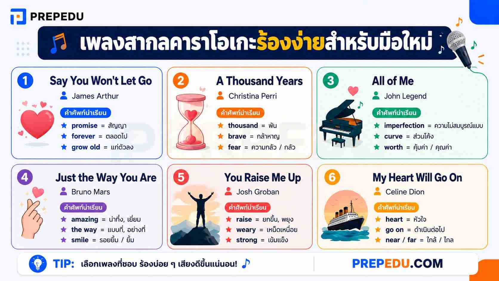 เพลงสากลเพราะๆ คาราโอเกะ แนวบัลลาด