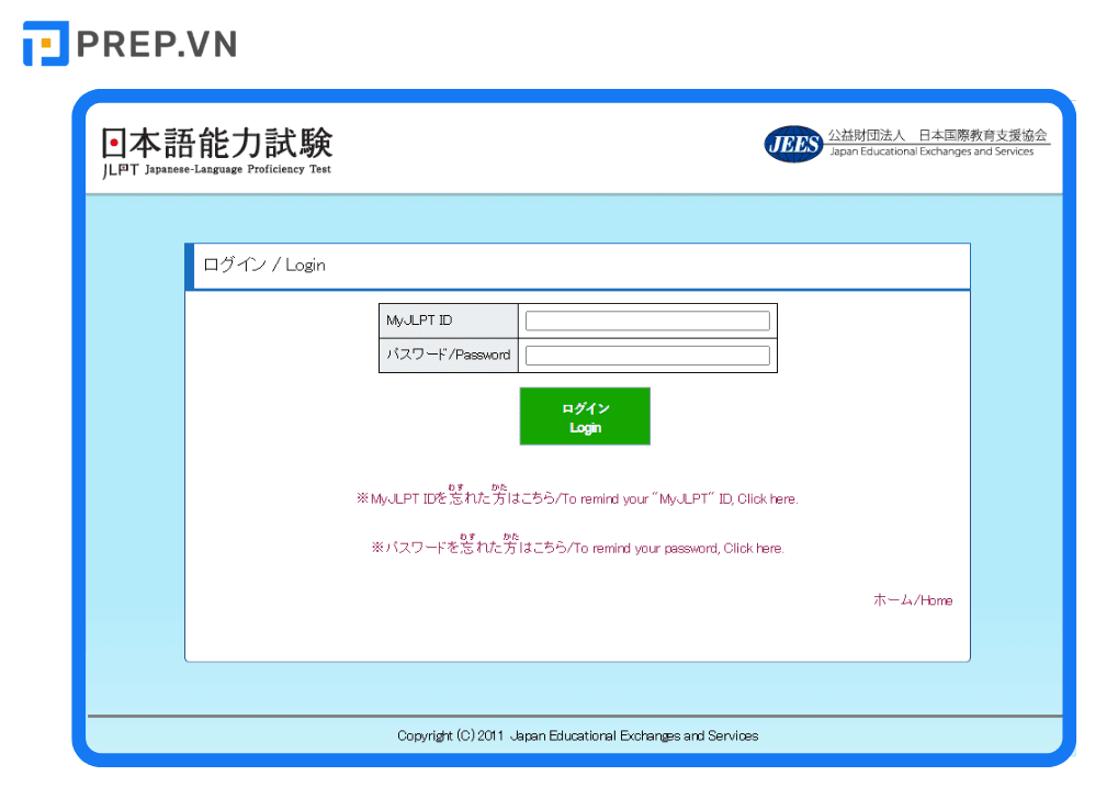Nhận lại giấy báo dự thi JLPT Online