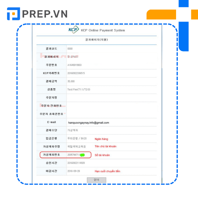 lệ phí thi topik, cách nộp lệ phí thi topik