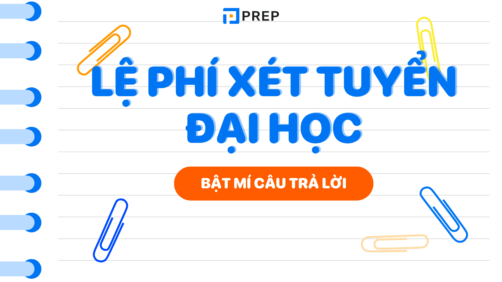 Lệ phí xét tuyển Đại học