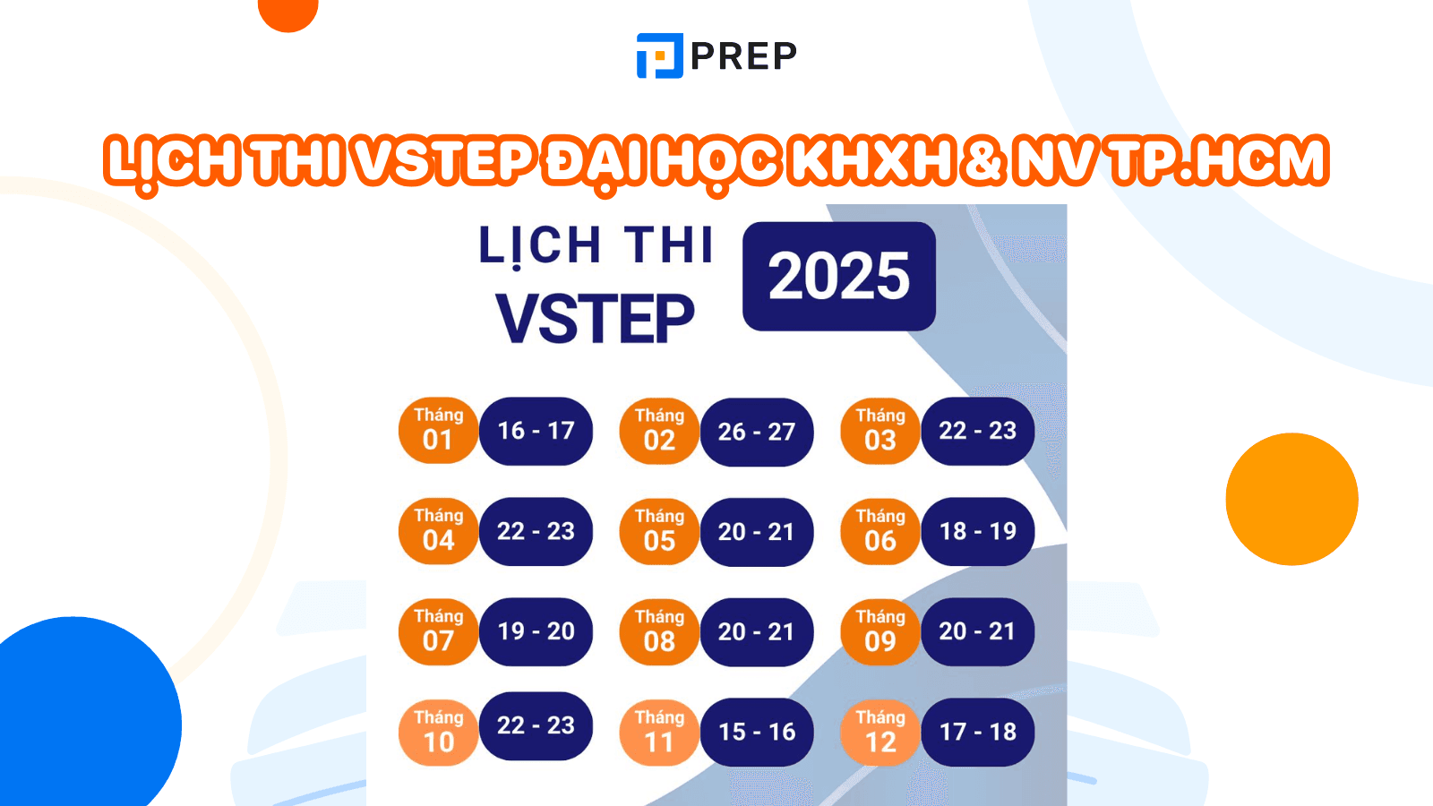 lịch thi VSTEP