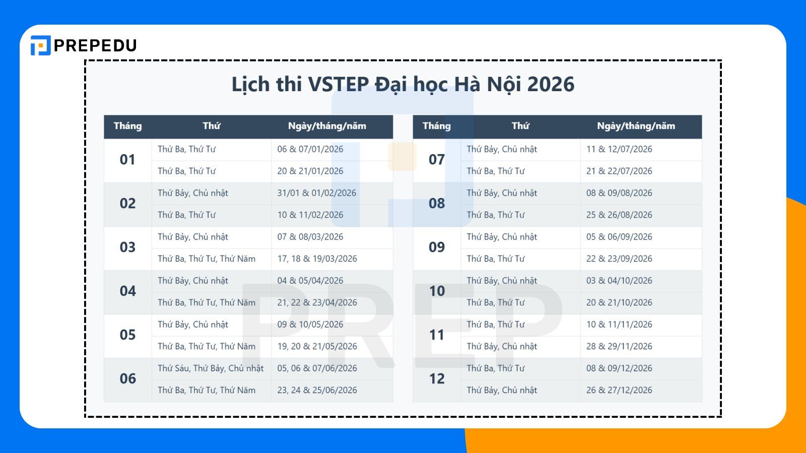 Địa điểm và lịch thi VSTEP Đại học Hà Nội