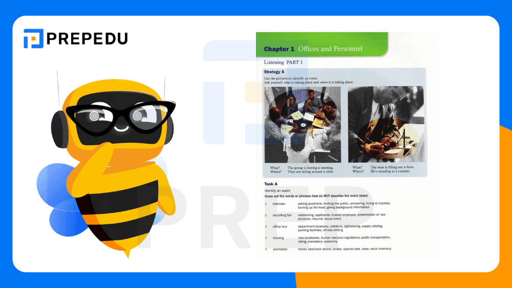 Contoh latihan dalam buku Oxford Preparation Course for the TOEIC Test